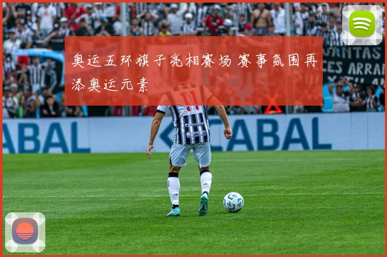 奥运五环旗子亮相赛场 赛事氛围再添奥运元素