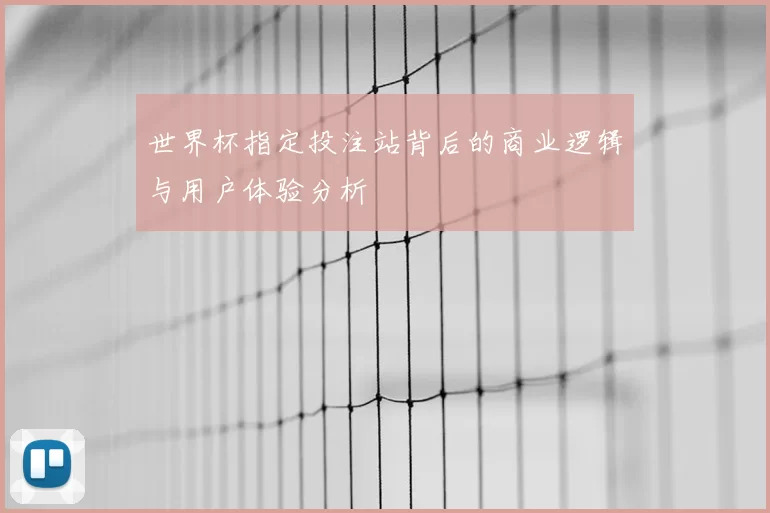 世界杯指定投注站背后的商业逻辑与用户体验分析